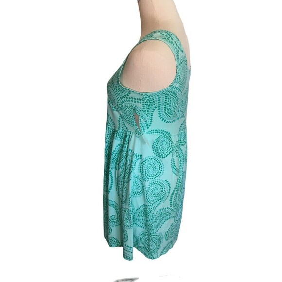 Icantoo Seafoam Green Size Extra Small Dress Women's Knee Length Dot Paisley NEW - Picture 2 of 9
